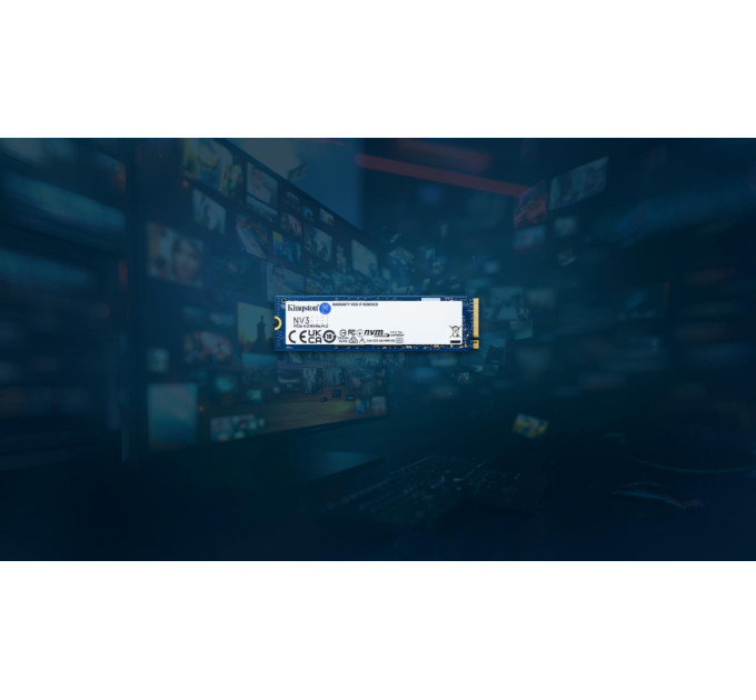 Kingston SSD накопичувач Kingston 1TB M.2 NVMe NV3 M.2 2280 PCIe Gen4.0 x4 (SNV3S/1000G)