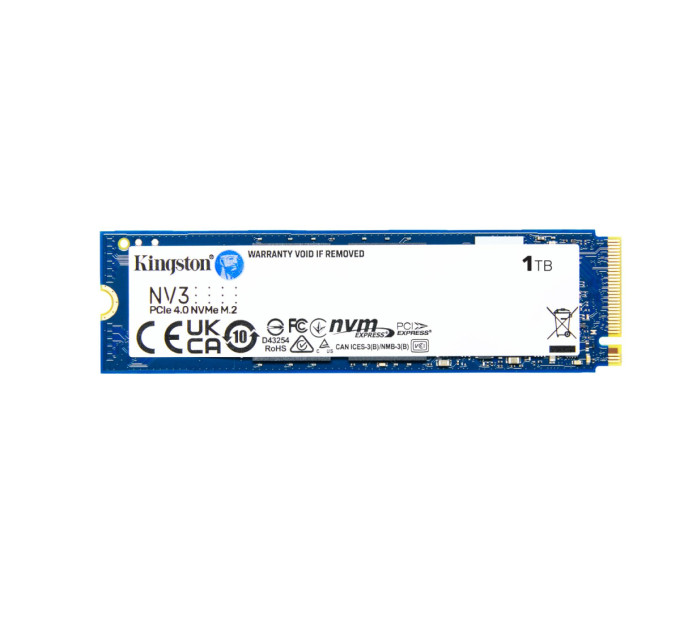 Kingston SSD накопичувач Kingston 1TB M.2 NVMe NV3 M.2 2280 PCIe Gen4.0 x4 (SNV3S/1000G)