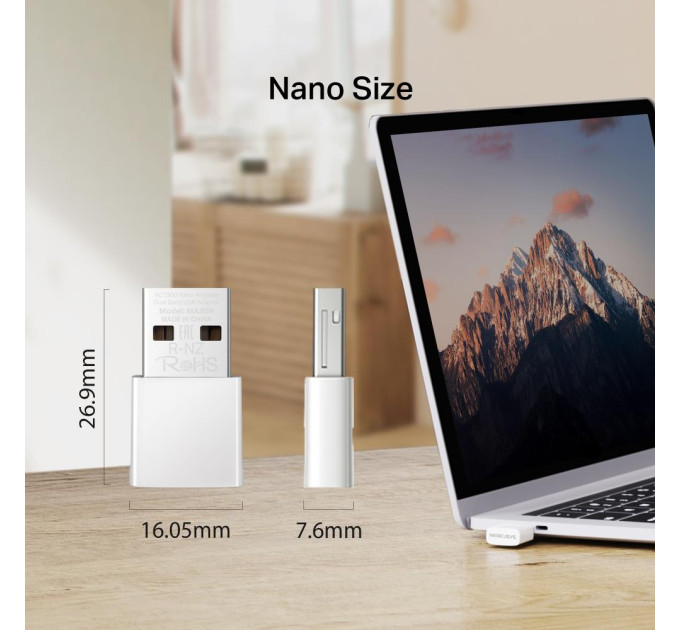Mercusys Бездротовий мережевий USB-адаптер  MERCUSYS, MA30N