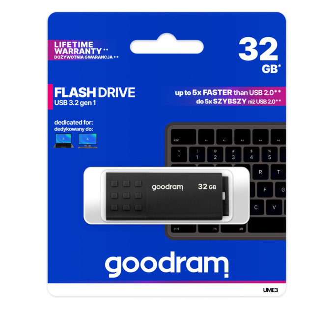 Флешка Goodram 32GB UME3 Black USB 3.0 (UME3-0320K0R11)