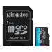 Карта пам'яті  Kingston 128GB microSDXC сlass 10 UHS-I U3 V30 A2 Canvas Go Plus G4 (SDCG4/128GB)