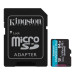 Карта пам'яті  MicroSDXC   64GB UHS-I/U3 Class 10 Kingston Canvas Go! Plus R200/W200MB/s + SD-адаптер