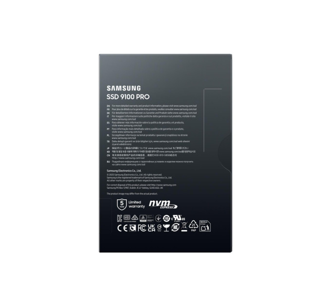 Samsung SSD-накопичувач Samsung 9100 Pro 2TB M.2 PCIe 5.0 x4 V-NAND TLC (MZ-VAP2T0BW)