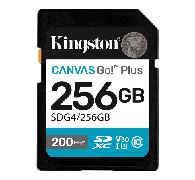 Карта пам'яті Kingston Canvas Go Plus Class 10 UHS-I U3 V30 SDXC 256GB (SDG4/256GB)