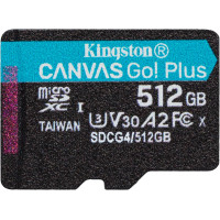 Карта пам'яті MicroSDXC  512GB UHS-I/U3 Class 10 Kingston Canvas Go! Plus R200/W160MB/s