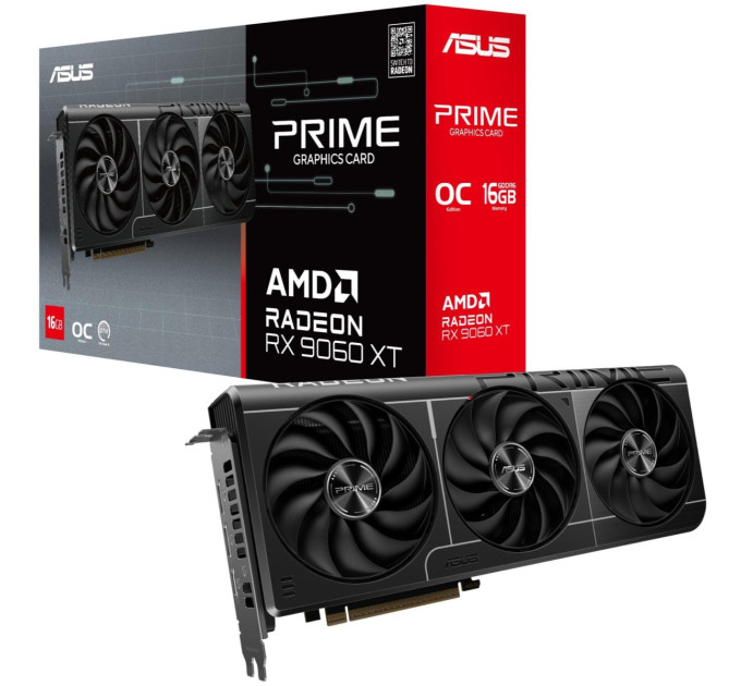 Відеокарта  ASUS Prime Radeon RX 9060 XT 16GB GDDR6 OC Edition (PRIME-RX9060XT-O16G)