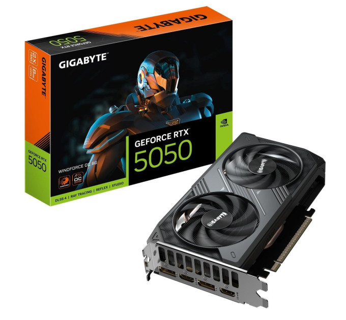 Відеокарта  Gigabyte GeForce RTX 5050 WINDFORCE OC 8G (GV-N5050WF2OC-8GD)