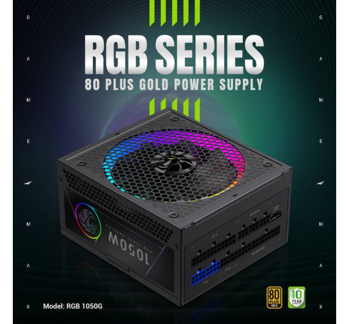 Блок живлення  Gamemax 1050W RGB 1050G