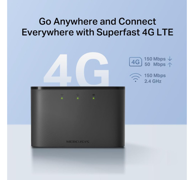 Mercusys Мобільний маршрутизатор MERCUSYS MT110 N150, 4G/LTE, 2200мА*год MT110