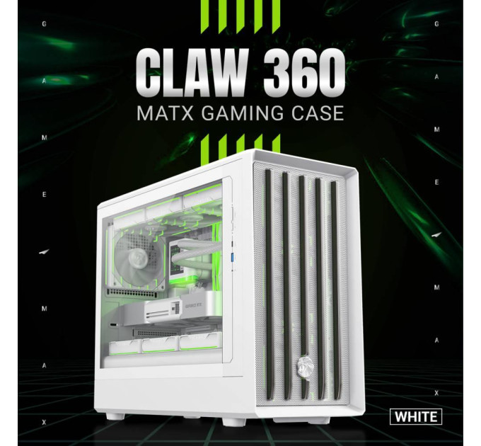Gamemax Корпус  GameMax Claw 360 White без БЖ
