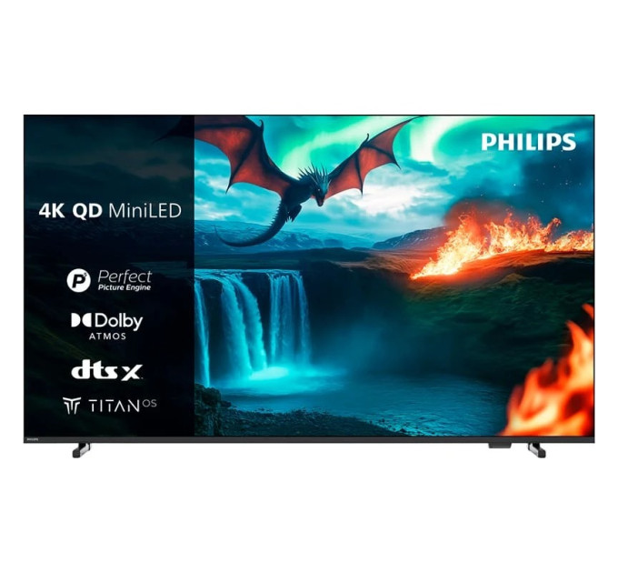 Телевізор  65" Philips MiniLED 4K 60Hz Smart Titan OS Black 65MLED820/12