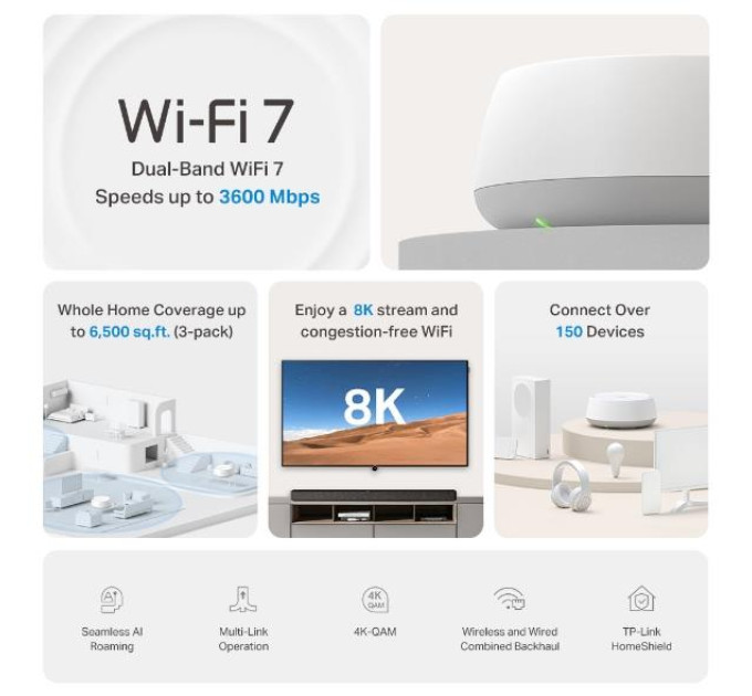 TP-Link Домашня WiFi система  TP-LINK Deco BE22 (1-pack)
