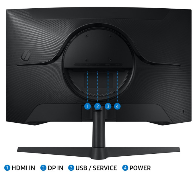 Samsung Монітор Samsung 27" Odyssey G55C 2xHDMI, DP, VA, 2560x1440, 165Hz, 1ms, CURVED LS27CG550EIXUA