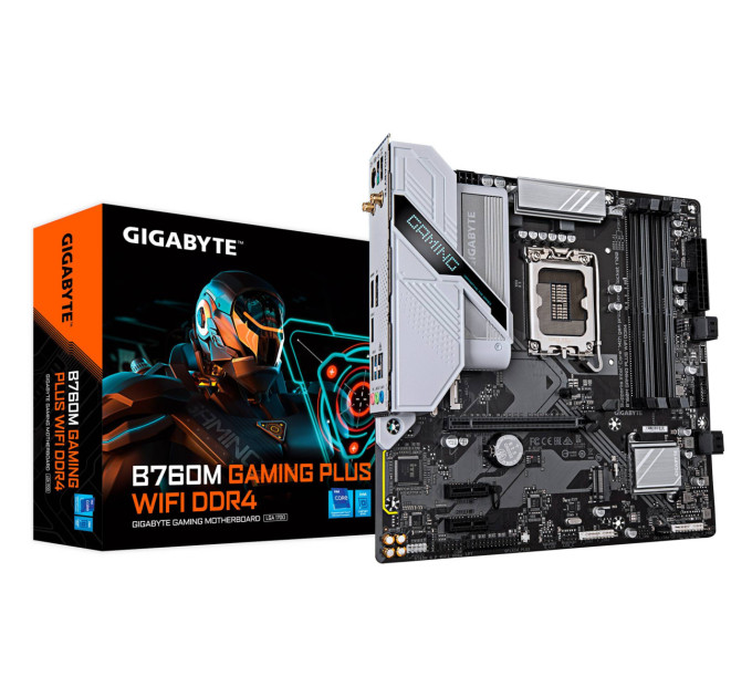 Материнська плата  Gigabyte B760M GAMING PLUS WIFI DDR4