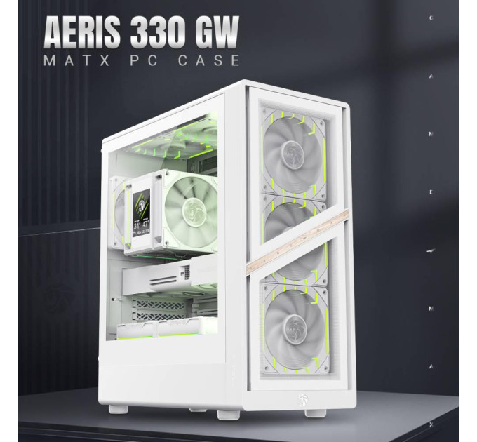 Gamemax Корпус  Gamemax Aeris 330 GB White with window (AERIS 330 GW)