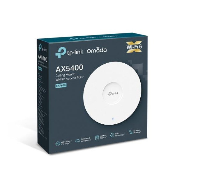 TP-Link Мережеве обладнання, Точка доступу 5400MBPS OMADA EAP670 TP-LINK