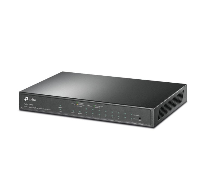 TP-Link 10-портовий гігабітний комутатор з 8 РоЕ+ портами, TL-SG1210MPE