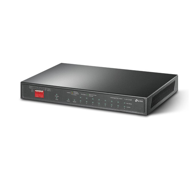 TP-Link 10-портовий гігабітний комутатор з 8 РоЕ+ портами, TL-SG1210MP TP-LINK