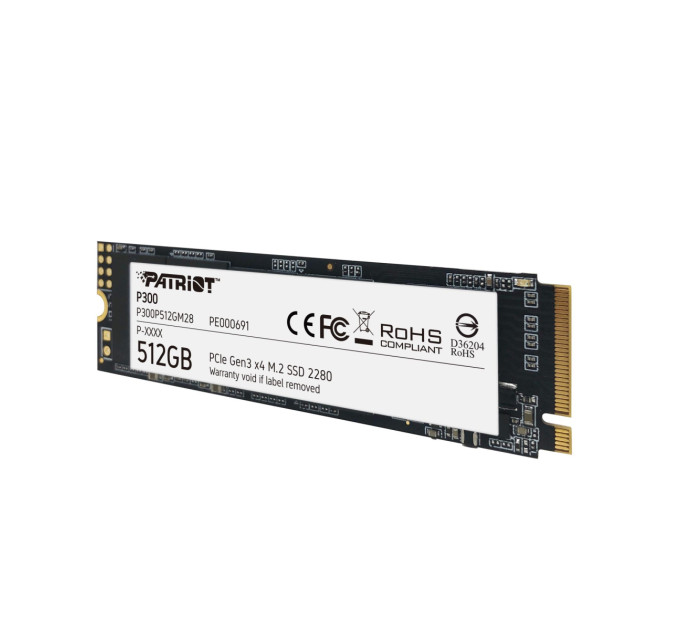 Patriot Твердотільний запам’ятовувальний пристрій накопичувач (SSD) M.2 2280 512GB P300 P300P512GM28 PATRIOT