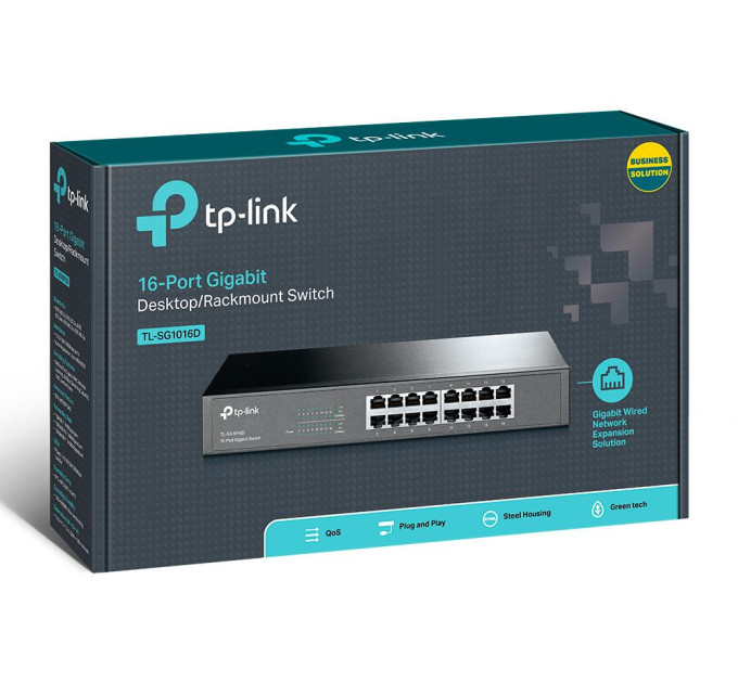 TP-Link Комутатор некерований, мережеве обладнання, TL-SG1016D TP-LINK