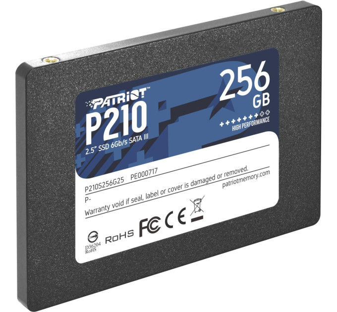 Patriot Твердотільний запам’ятовувальний пристрій накопичувач (SSD) SATA2.5" 256GB P210 P210S256G25 PATRIOT