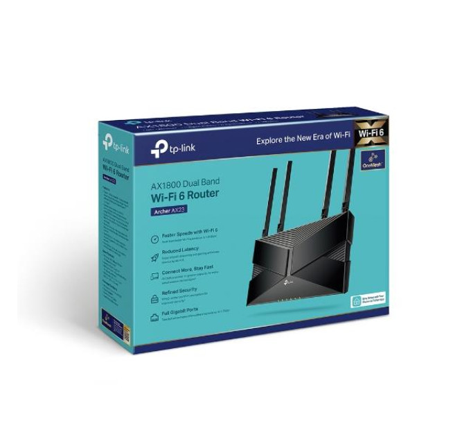 TP-Link Точка доступу з функцією маршрутизації, мережеве обладнання 1800MBPS 1000M DUAL BAND ARCHER AX23 TP-LINK