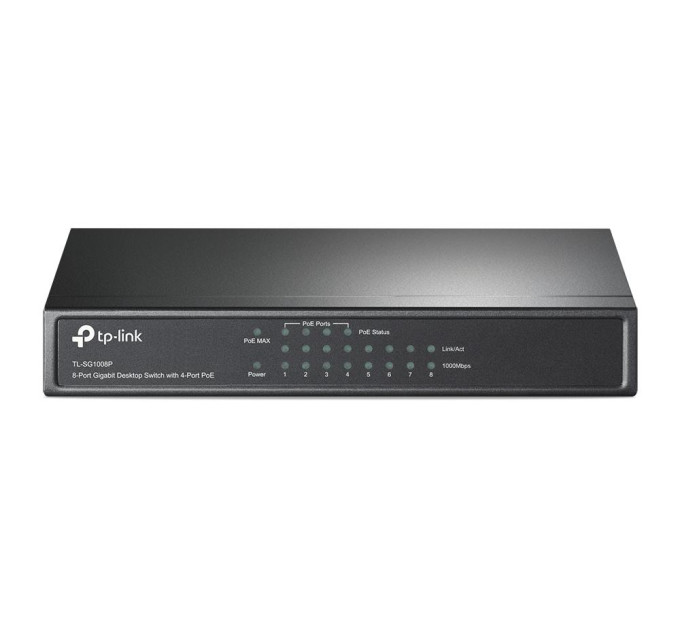 TP-Link Комутатор некерований, мережеве обладнання, TL-SG1008P TP-LINK