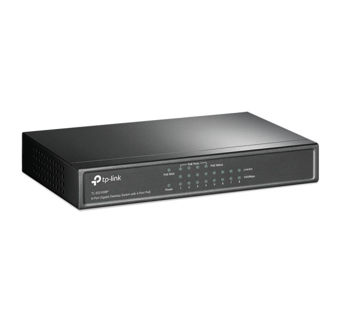 TP-Link Комутатор некерований, мережеве обладнання, TL-SG1008P TP-LINK