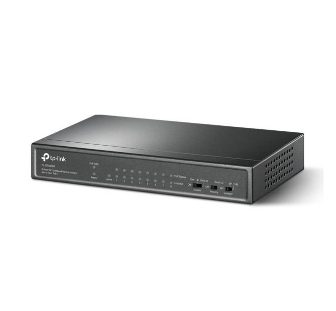 TP-Link 9-портовий настільний комутатор з 8 РоЕ+ портами, TL-SF1009P