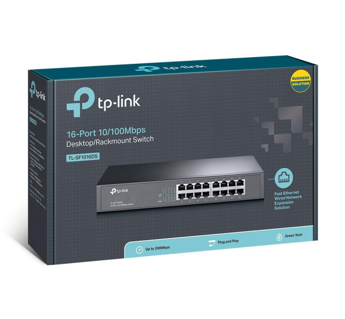 TP-Link Комутатор некерований, мережеве обладнання, TL-SF1016DS TP-LINK