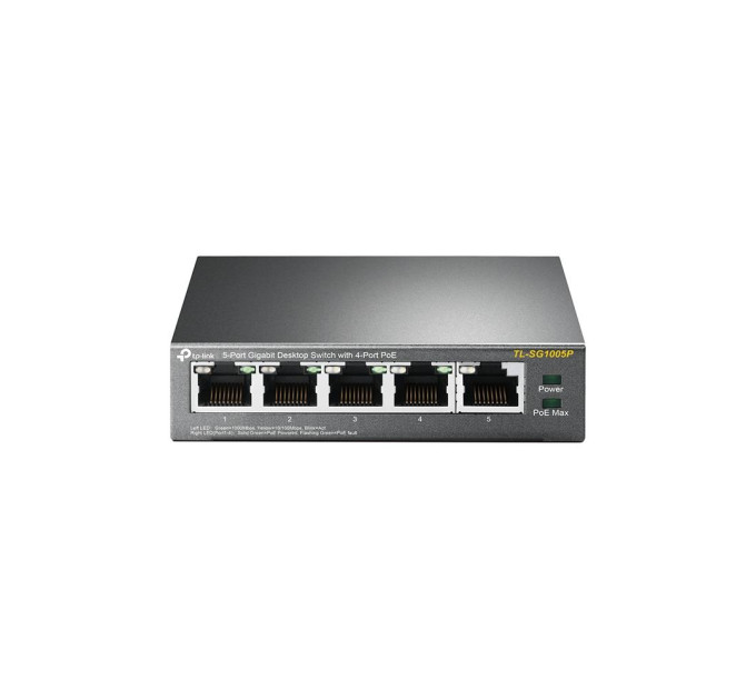 TP-Link Комутатор  NET SWITCH 5PORT 1000M 4P POE TL-SG1005P TP-LINK