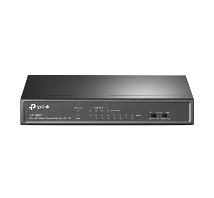 TP-Link 8-портовий настільний комутатор з 4 РоЕ портами, TL-SF1008LP