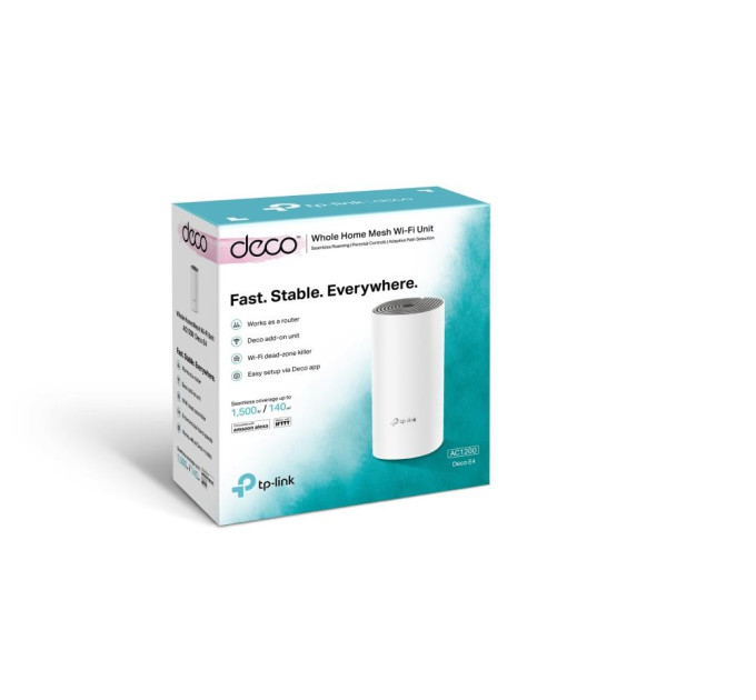 TP-Link Домашня Mesh Wi-Fi система (1шт у комплекті), арт. Deco E4(1-pack)