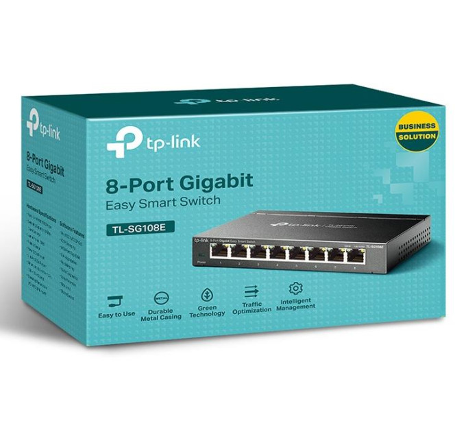 TP-Link Комутатор керований, мережеве обладнання, TL-SG108E TP-LINK