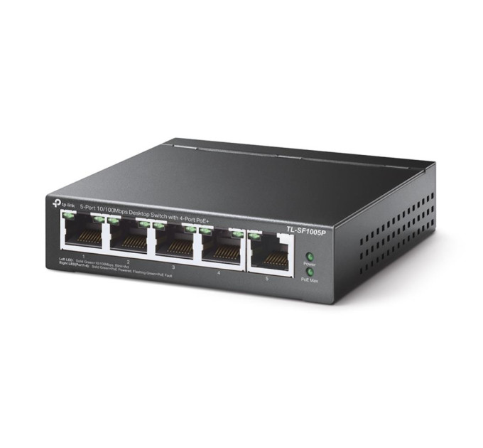 TP-Link Комутатор NET SWITCH 5PORT 10/100M 4P POE TL-SF1005P TP-LINK