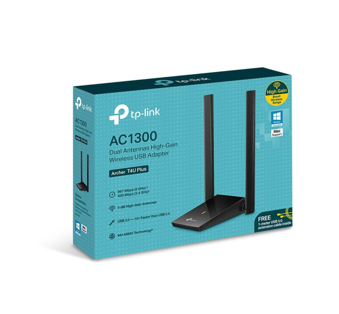 TP-Link Бездротовий мережевий USB-адаптер, Archer T4U Plus