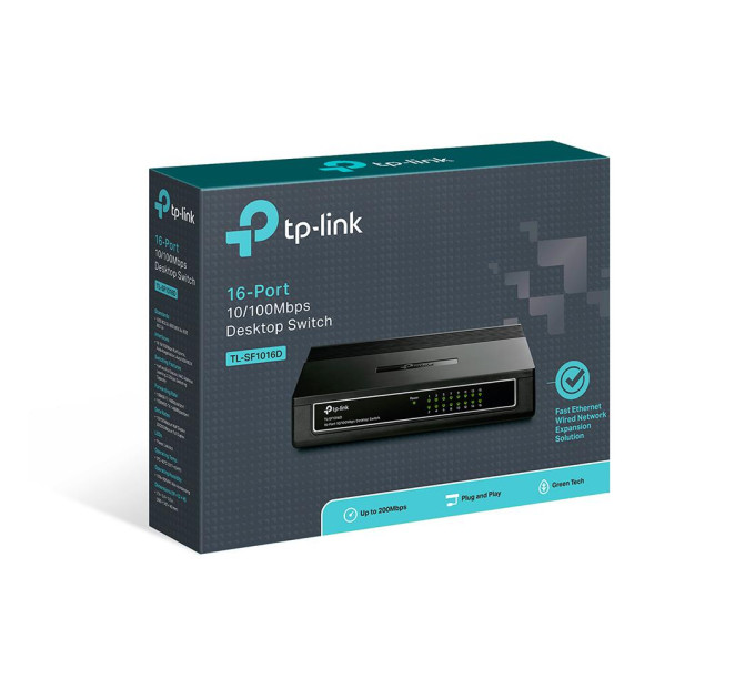 TP-Link Комутатор некерований, мережеве обладнання, TL-SF1016D TP-LINK