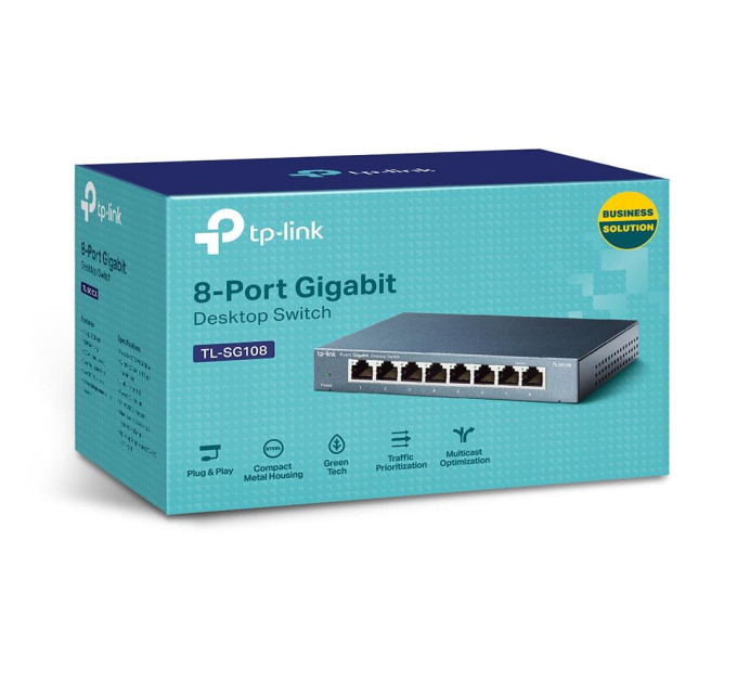 TP-Link Комутатор некерований, мережеве обладнання, TL-SG108 TP-LINK