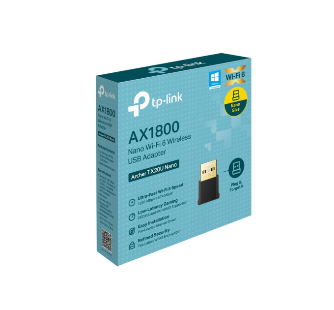 TP-Link Бездротовий USB адаптер, Archer TX20U Nano TP-LINK