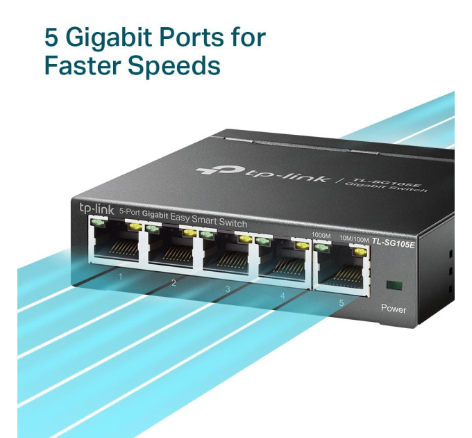 TP-Link Комутатор керований, мережеве обладнання, TL-SG105E TP-LINK