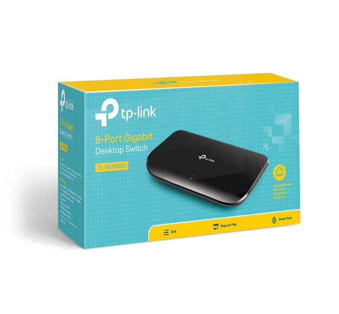 TP-Link Комутатор некерований, мережеве обладнання, TL-SG1008D TP-LINK