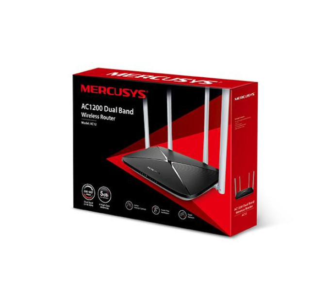 Mercusys Бездротовий двохдіапазонний роутер, AC12 Mercusys