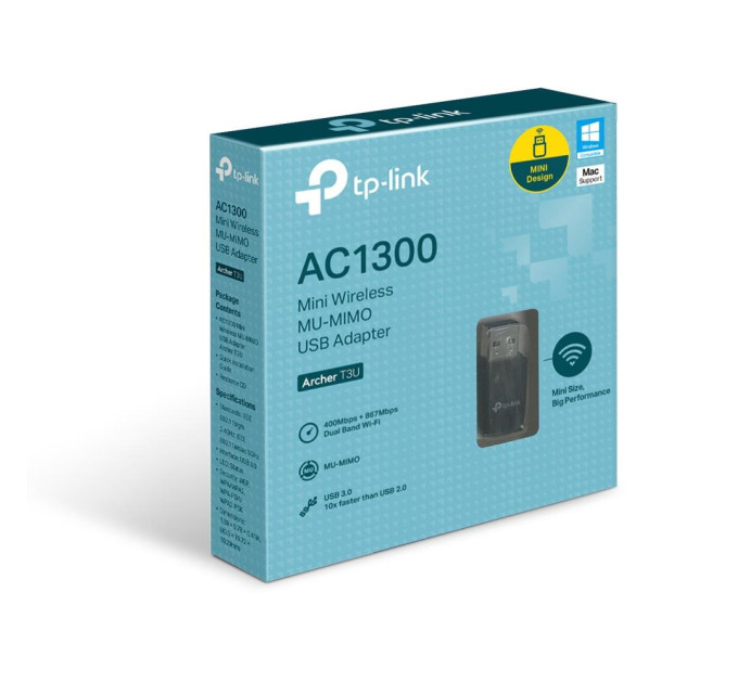 TP-Link Бездротовий міні USB адаптер, Archer T3U