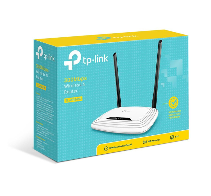 TP-Link Бездротовий маршрутизатор, мережеве обладнання, TL-WR841N TP-LINK