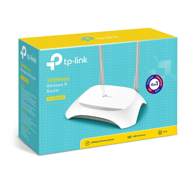 TP-Link Бездротовий маршрутизатор, мережеве обладнання, TL-WR840N TP-LINK