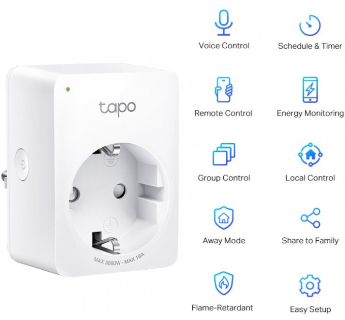 TP-Link Розумна міні Wi-Fi розетка, Tapo P110 TP-LINK