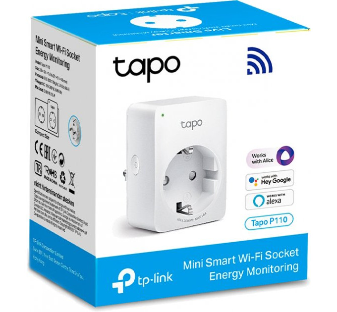 TP-Link Розумна міні Wi-Fi розетка, Tapo P110 TP-LINK