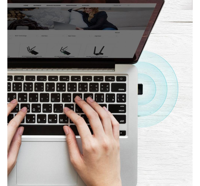 TP-Link Бездротовий двохдіапазонний мережевий USB-адаптер, Archer T2U Nano
