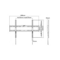 Кріплення настінне ТВ (37 7-70"VESA від 200 до 600, фіксоване ITECHmount PLB-60