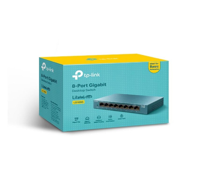 Комутатор TP-Link LS108G (8хGE, метал)